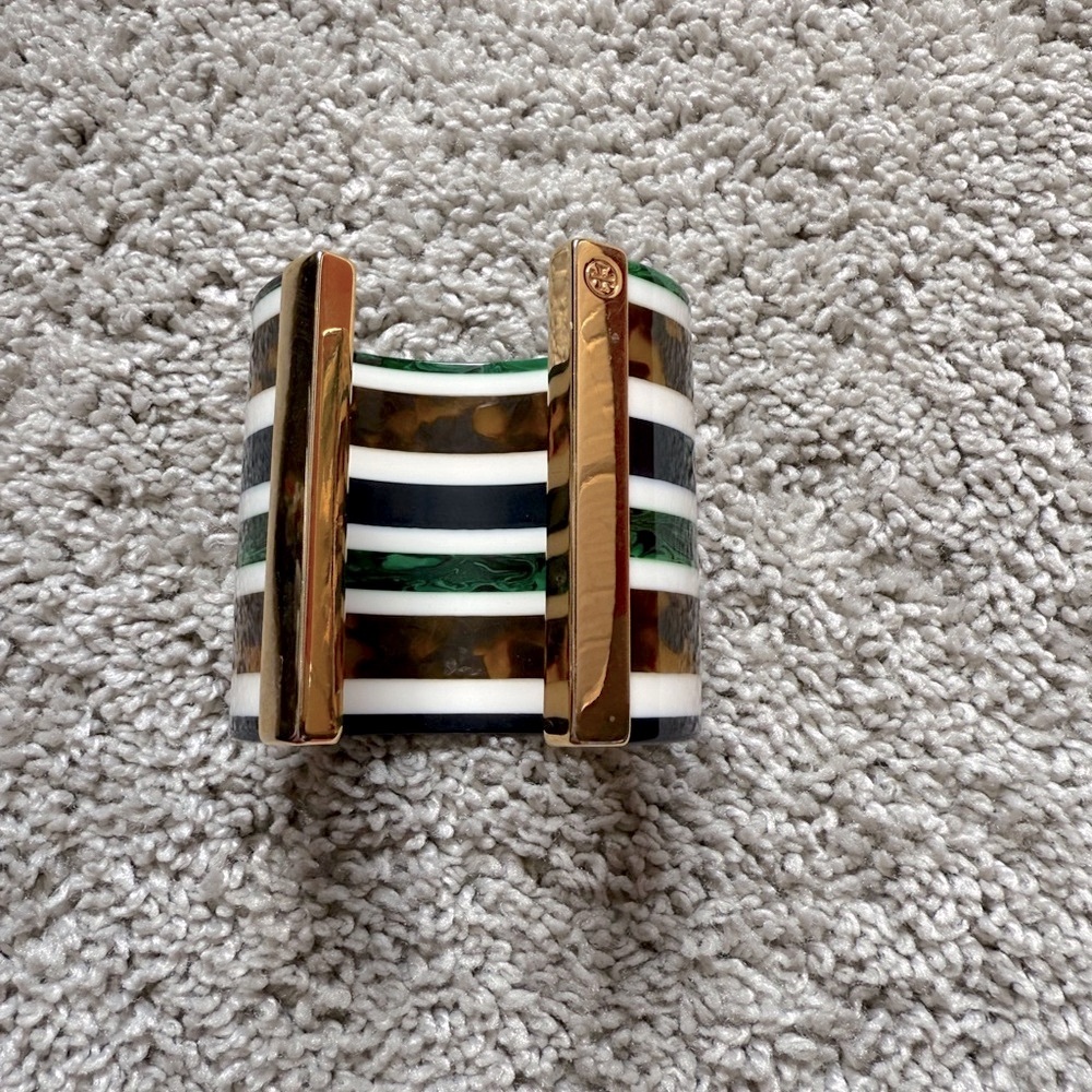 Tory Burch Striped Cuff Bracelet - Picture 3 of 3
